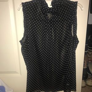 High Neck Sleeveless Shirt